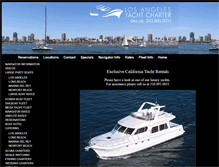 Tablet Screenshot of losangelesyachtcharter.com